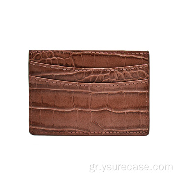 Προσαρμοσμένο λογότυπο Hot Sale Crocodile Credit Card Holder